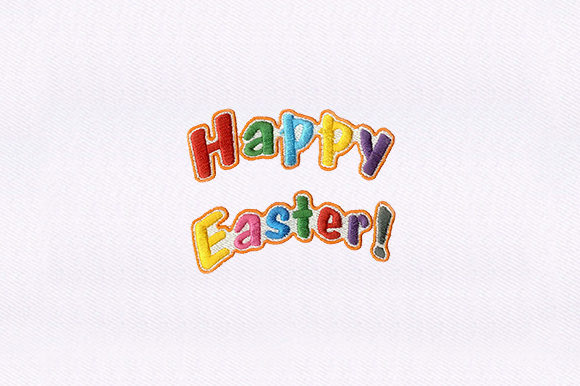Colorful Happy Easter Embroidery Review for Boutique Apparel