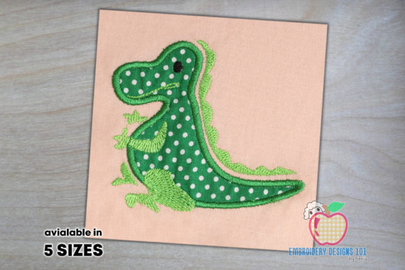 Crocodile Dragon Applique for Seasonal Embroidery Projects