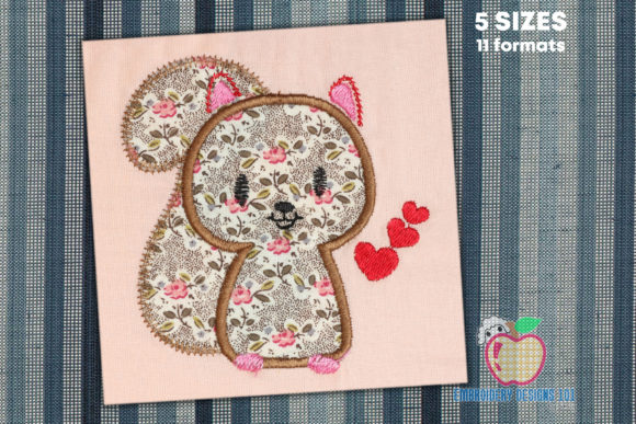 Cute Squirrel With Hearts Embroidery Design Review