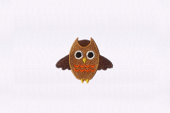 Owl Digital Embroidery Design Review for Small Business Merch