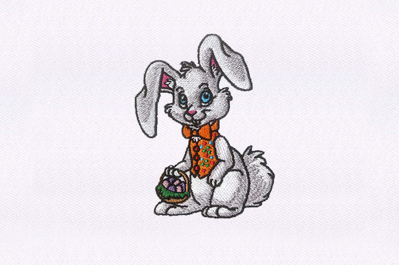 Rabbit Easter: A Delightful Machine Embroidery Design for Personalized Gifts