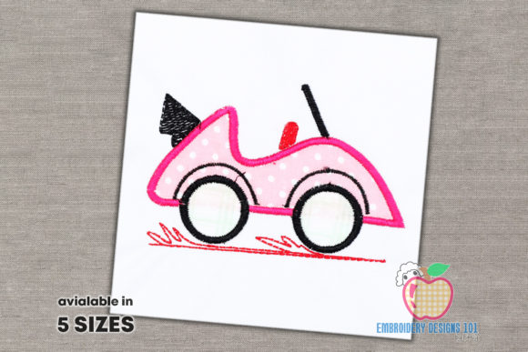 Race Cars Applique: A Versatile Embroidery Design for Personalized Gifts