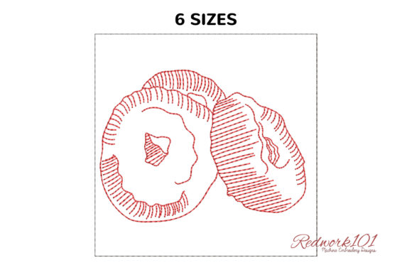 Sour Cream Doughnuts Redwork Design Review for Etsy & Small Shop Use
